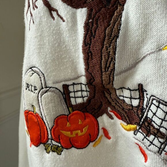 Holiday Editions Halloween Embroidered Applique Sweatshirt S - Picture 4 of 7